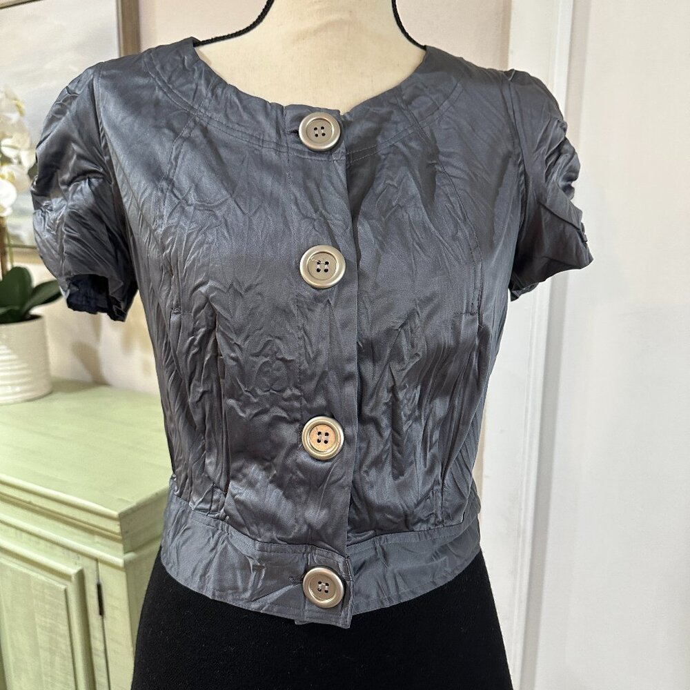 Kouture by Kimora Crinkled Button-Up Blouse – Size M | Cullen Vibes